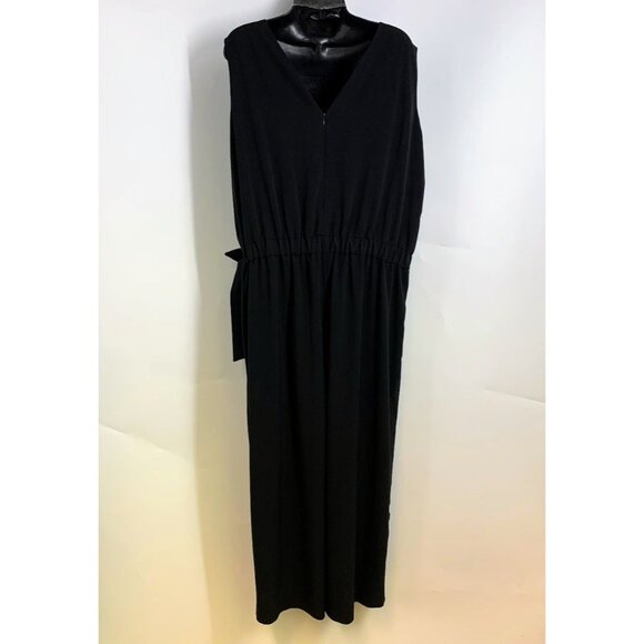 Ann Taylor Loft Women's Sleeveless Tie Waist Wide Leg Jumpsuit Size 16 - Picture 2 of 15